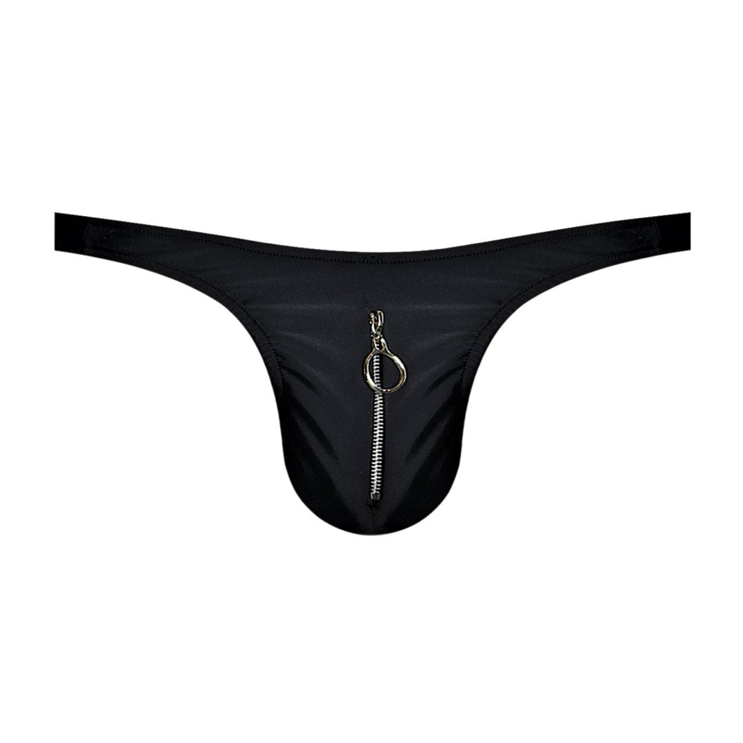 Male Power Zipper Thong L/XL - Zwart - EroticToyzStringsMale Power