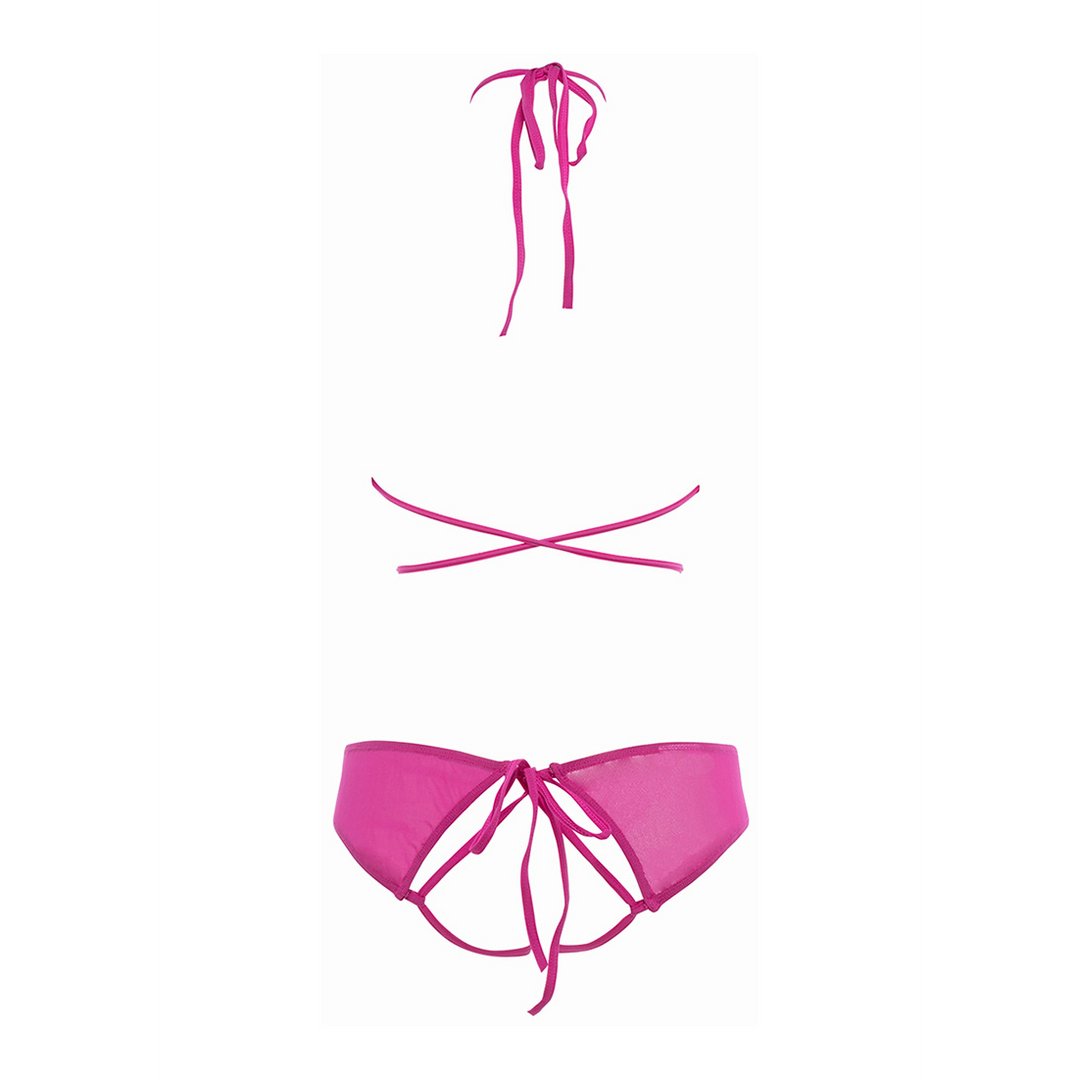 Marley - M - Hot Pink - EroticToyzProducten,Lingerie,Lingerie voor Haar,2 - Delige Set,Strings en Slipjes,,VrouwelijkAllure