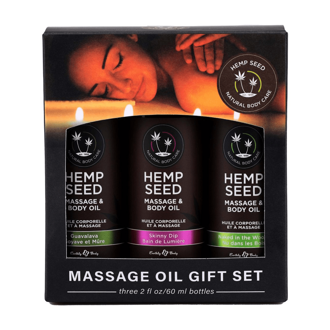 Massage Olie Cadeauset - 3 Geuren - Pleasureplay MassagesetEarthly body
