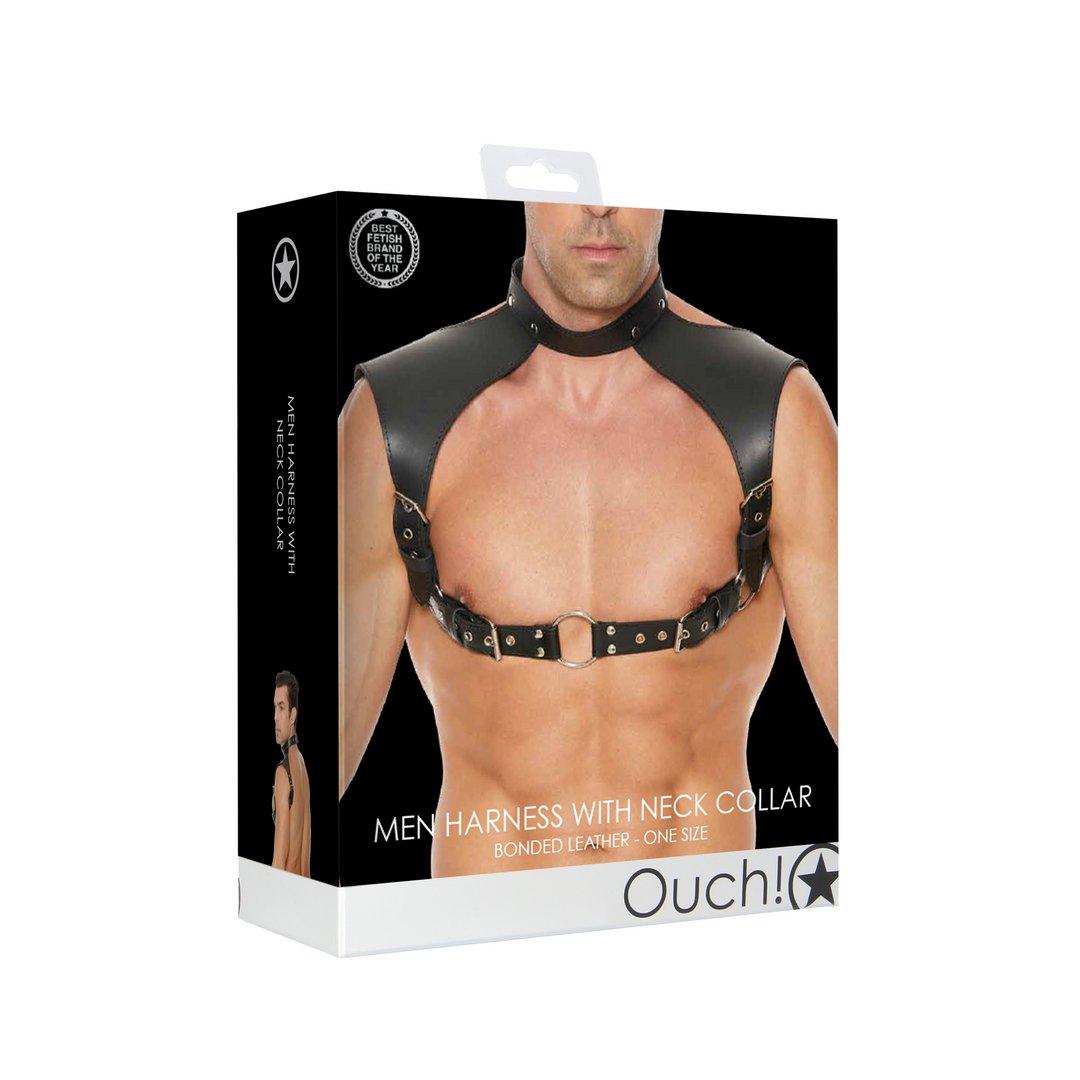 Men's Harness with Collar - One Size - EroticToyzProducten,Toys,Fetish,Harnassen,,MannelijkOuch! by Shots