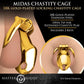 'Midas Chastity Cage 18K Goudverguld - Goud' - EroticToyzPeniskooien en KuisheidsapparatenXR Brands