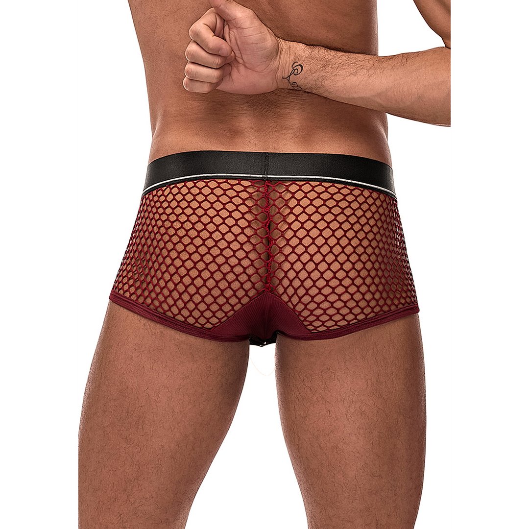 Mini Cock Ring Short - L - Burgundy - EroticToyzProducten,Lingerie,Lingerie voor Hem,Boxershorts,,MannelijkMale Power