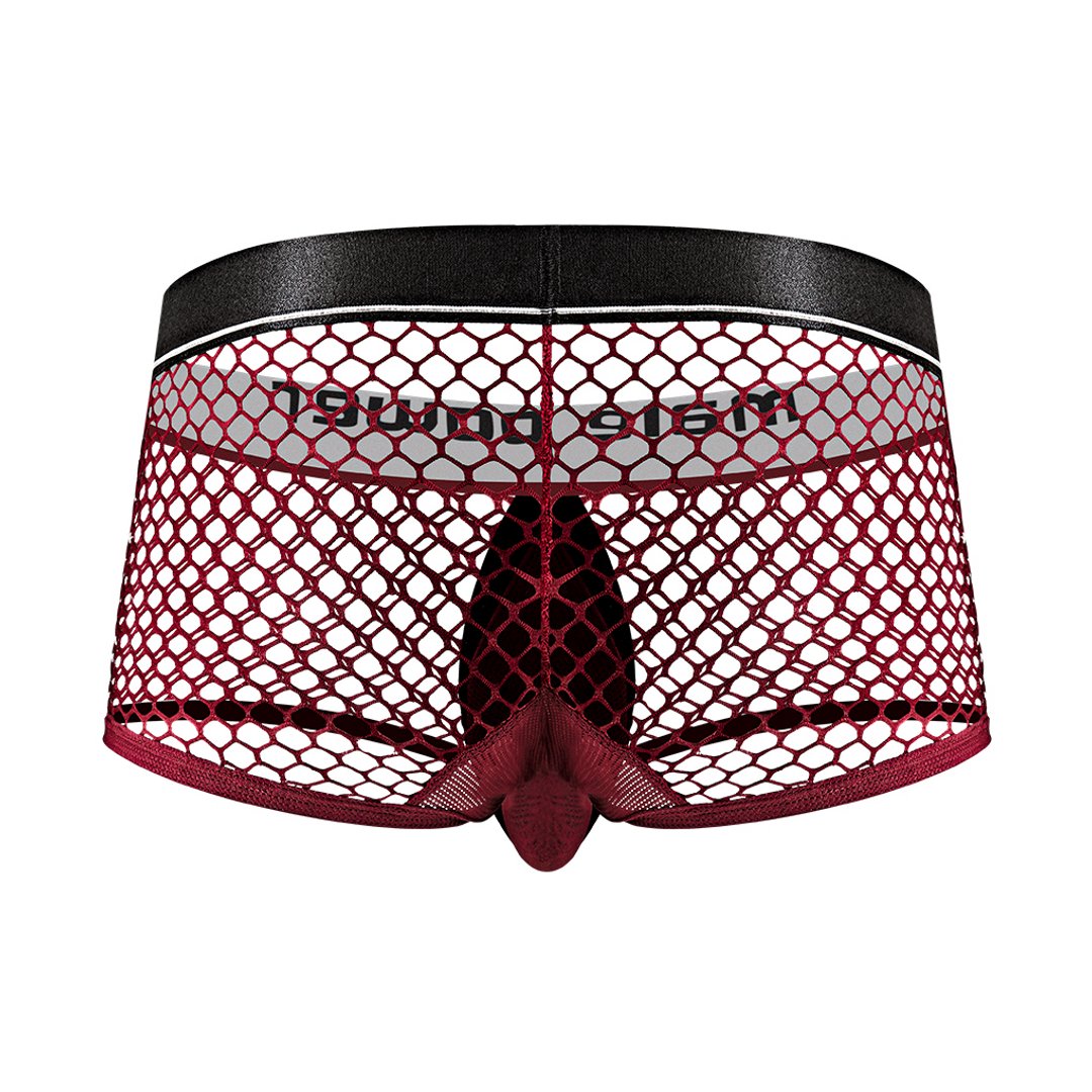 Mini Cock Ring Short - L - Burgundy - EroticToyzProducten,Lingerie,Lingerie voor Hem,Boxershorts,,MannelijkMale Power