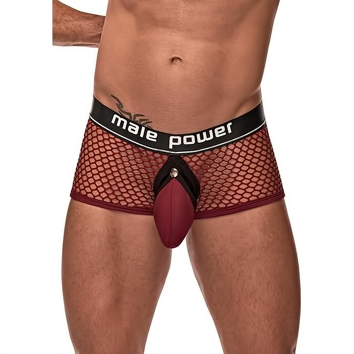 Mini Cock Ring Short - XL - Burgundy - EroticToyzProducten,Lingerie,Lingerie voor Hem,Boxershorts,,MannelijkMale Power