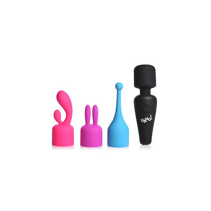 Mini Wand Massager with 3 Attachments - EroticToyzProducten,Toys,Vibrators,Massagetoestellen Wands,,XR Brands