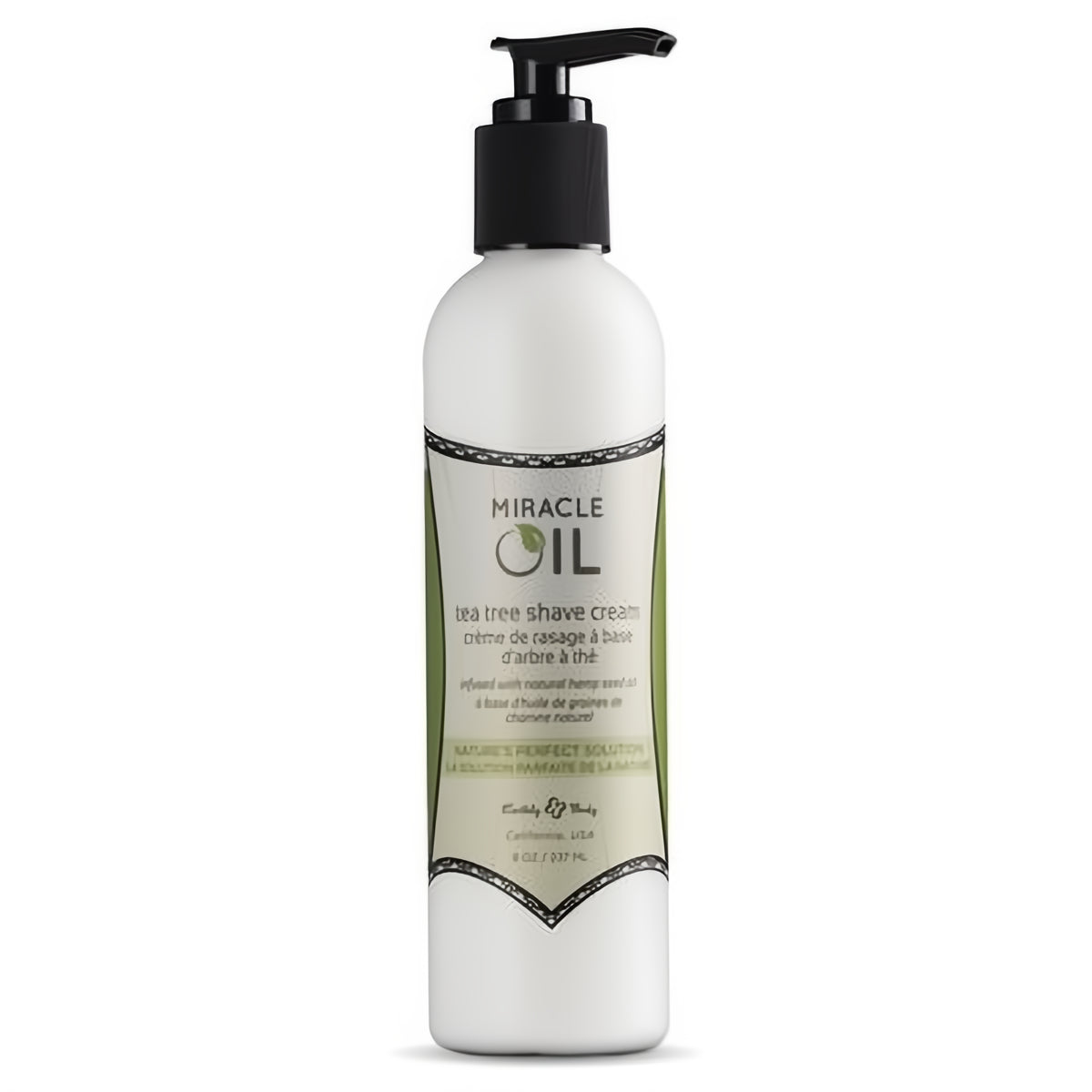 Miracle Oil Tea Tree Shaving Cream - 237 ml - EroticToyzProducten,Veilige Seks, Verzorging Hulp,HygiÃ«ne,Bad Douche,Outlet,ScheercrÃ¨me,,GeslachtsneutraalEarthly body