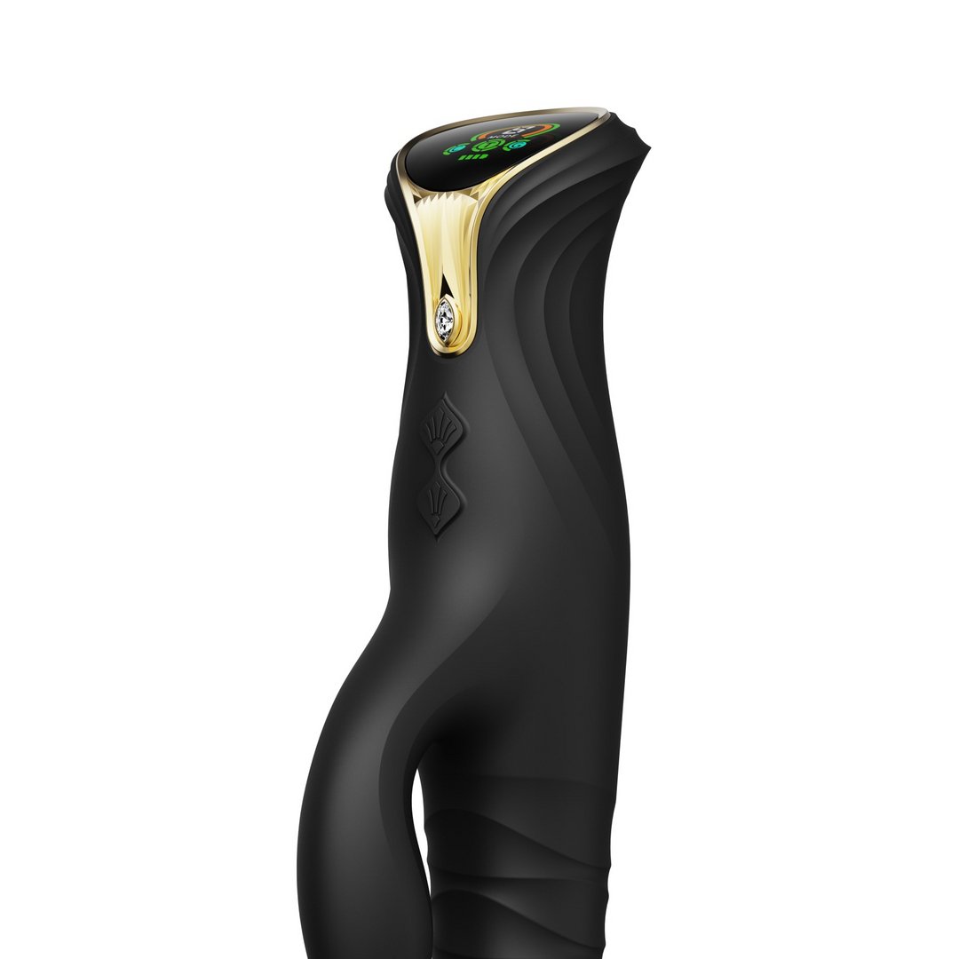 Mose PowerThrust Rabbit Vibrator - Obsidiaan Zwart - EroticToyzThrusting VibratorsZalo