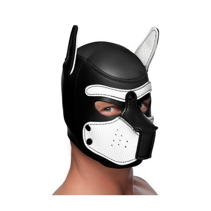 Neopreen Puppymasker met Verwijderbare Muilkorf en Buigbare Oren - EroticToyzProducten,Toys,Fetish,Maskers,Fetish Masker,,GeslachtsneutraalXR Brands