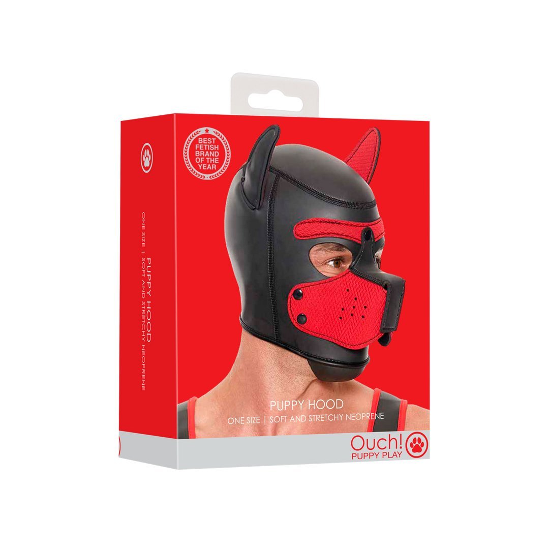 Neopreen Puppymasker - Rood voor Rollenspel en Puppy Play - EroticToyzProducten,Toys,Fetish,Maskers,Gezichtsmasker,,GeslachtsneutraalOuch! by Shots