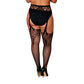Novelty Jarretelkous Diamond - Plus Size - Zwart - EroticToyzProducten,Lingerie,Lingerie voor Haar,Queen size,Accessoires Lingerie,Kousen,,VrouwelijkDreamgirl