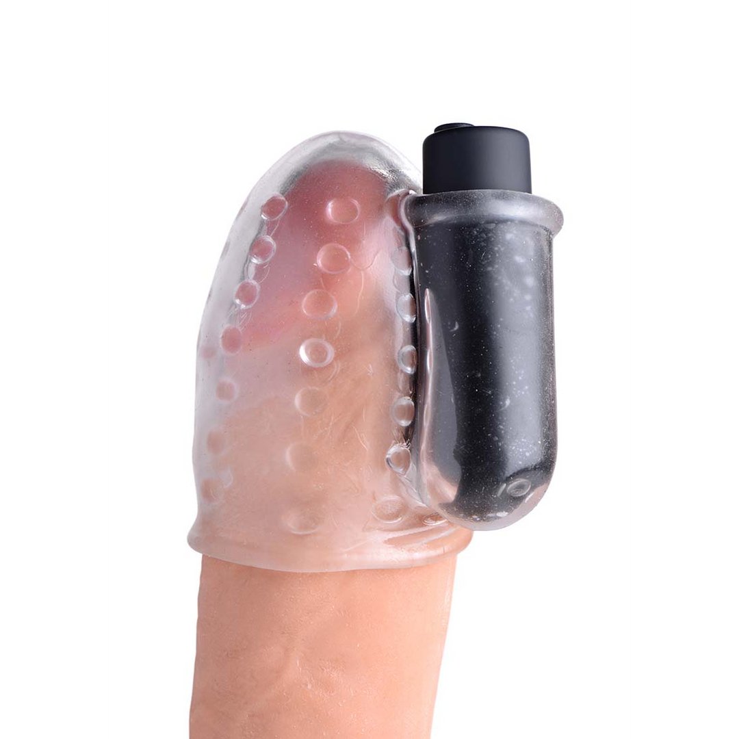 Oplaadbare Penis Head Teaser met Draadloze Afstandsbediening – 28X Vibratiepatronen, Waterdicht en Flexibel TPE - materiaal - EroticToyzProducten,Toys,Toys voor Mannen,Penis Hoofd Teaser,,XR Brands