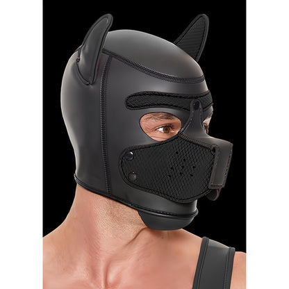 Ouch! Neopreen Puppy Masker Met Afneembare Snuit - Zwart - EroticToyzGezichtsmaskerOuch! by Shots