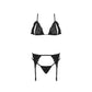 Peek XL - Sexy Zwart Lingeriesetje - EroticToyzProducten,Lingerie,Lingerie voor Haar,3 - Delige Set,,VrouwelijkMagic Silk