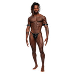 Pisces - One Size - Zwart - Comfortabele Armboeien met Verstelbare Gespen en Decoratieve Studs - EroticToyzProducten,Toys,Fetish,Restraints,Lingerie,Lingerie voor Hem,Fetishkleding voor Hem,,MannelijkMale Power