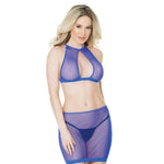 Plus Size Fishnet Set met Verstelbare Bandjes - Zwart - EroticToyzQueen sizeCoquette