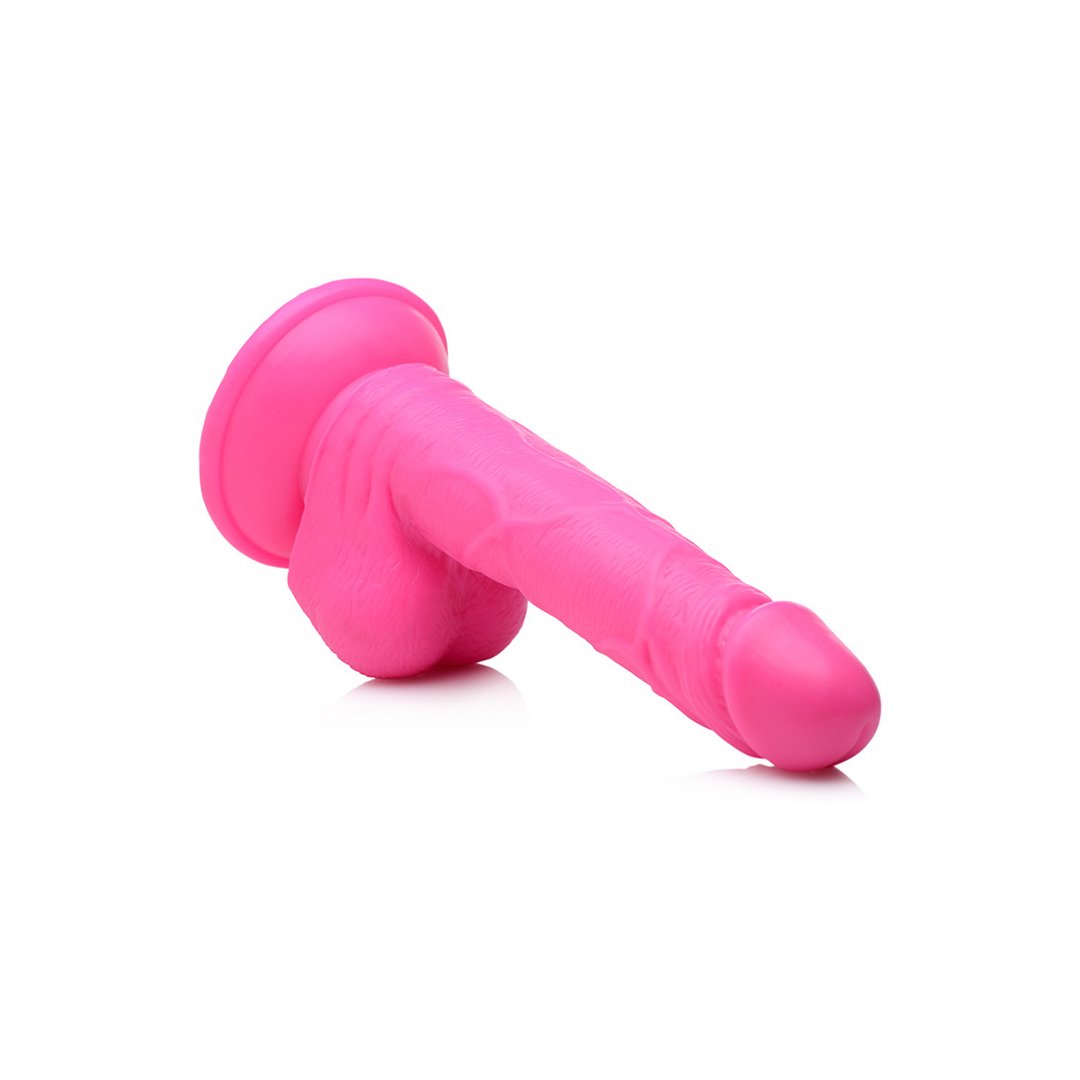 'POP Dildo Met Ballen 16.5 cm Met Zuignap - Klaproos' - EroticToyzRealistische Dildo'sXR Brands