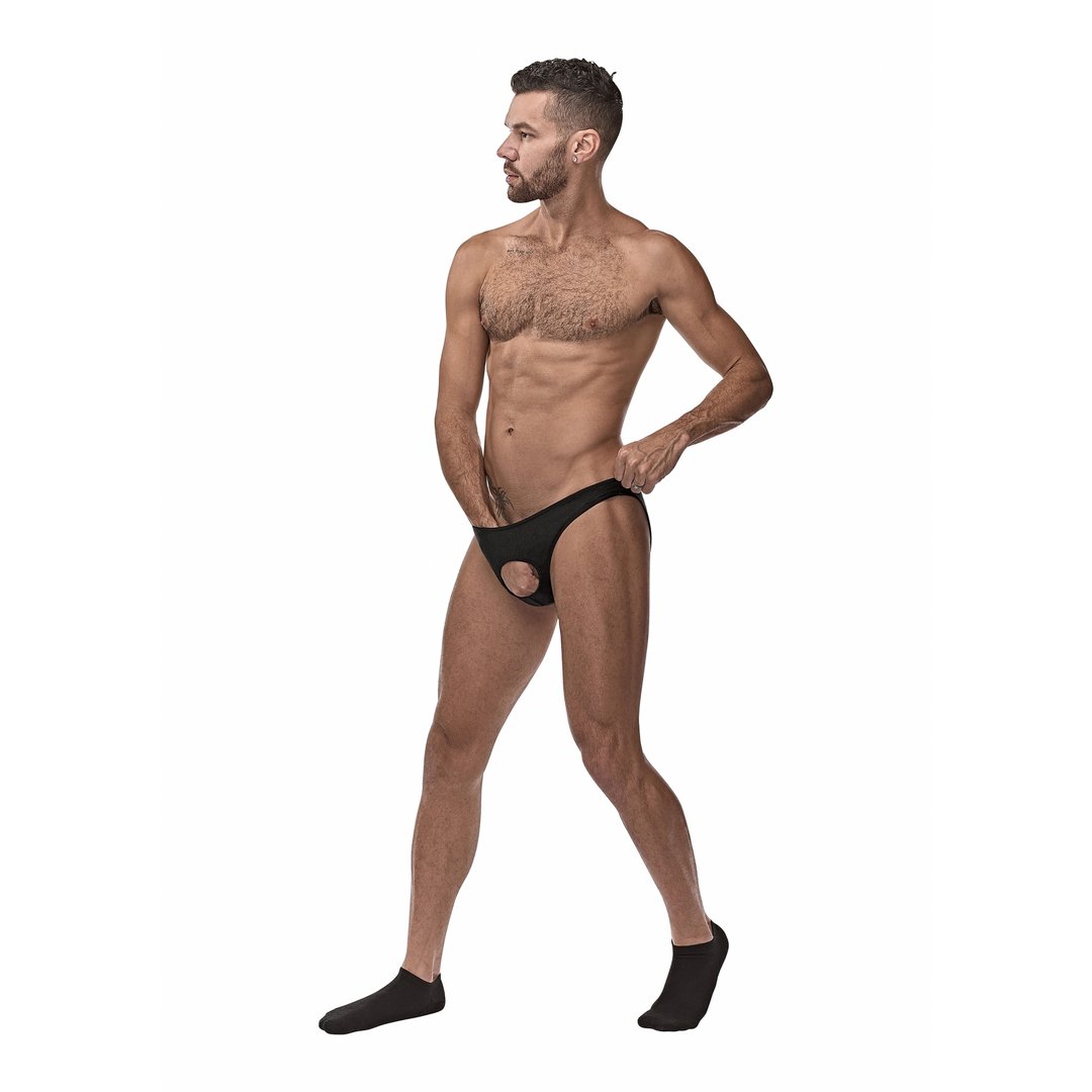 Pouchless Brief - Eén Maat - Zwart - EroticToyzProducten,Lingerie,Lingerie voor Hem,Briefs,,MannelijkMale Power