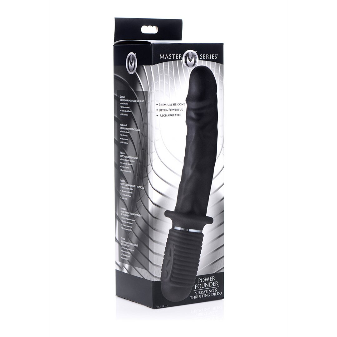 Power Pounder - Vibrerende en Stotende Siliconen Dildo - Waterdicht en Oplaadbaar - EroticToyzProducten,Toys,Vibrators,Realistische Vibrators,Thrusting Vibrators,,GeslachtsneutraalXR Brands