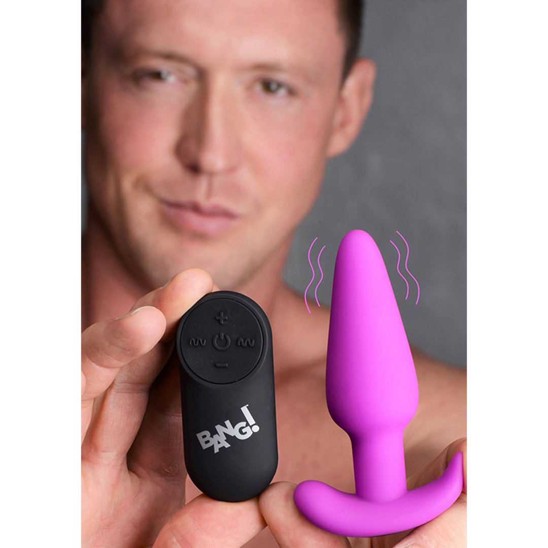 'Premium Silicone Butt Plug met 21 Vibraties en Afstandsbediening - Zwart' - EroticToyzButtplugs Anale Dildo's VibrerendXR Brands