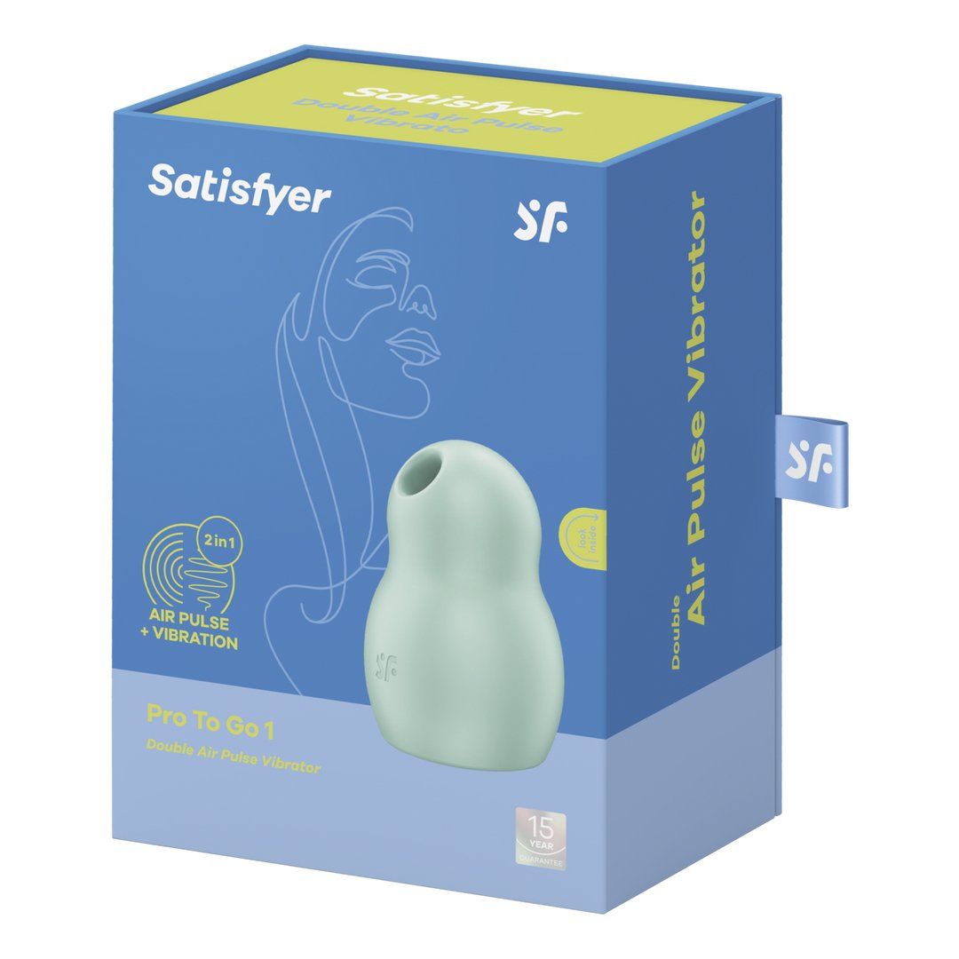 Pro to Go 1 - Dubbele Luchtdruk en Vibratie Vibrator - EroticToyzProducten,Toys,Vibrators,Airpulse - Vibrator,Clitoris Stimulator,Air Pulse,,GeslachtsneutraalSatisfyer