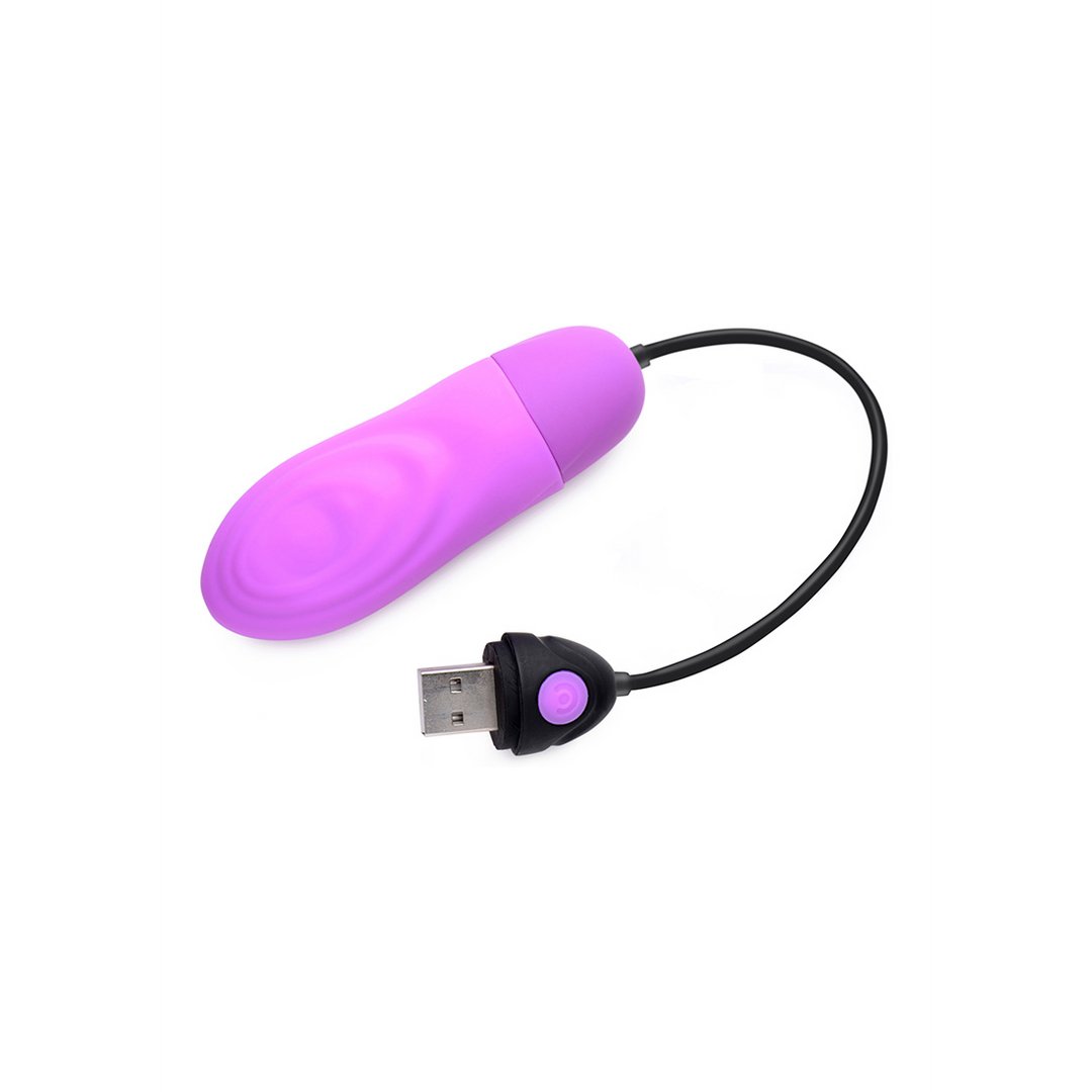 'Pulsating Silicone Bullet Vibrator 7 Standen Oplaadbaar - Zwart' - EroticToyzKogel - en MinivibratorsXR Brands