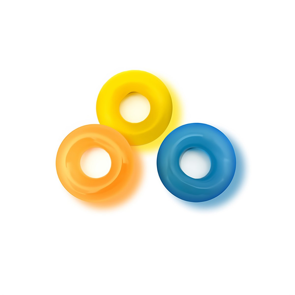 Rascal Toys Glow in the Dark Cock Ring Set - 3 Kleuren (Geel, Oranje, Blauw) - EroticToyzCockringenBoneyard