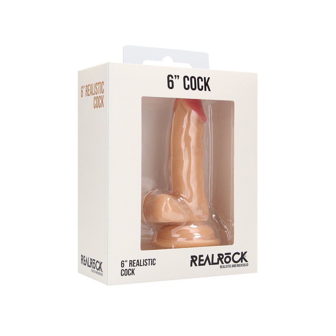 Realistische Dildo met Scrotum - 15 cm - EroticToyzProducten,Toys,Dildos,Realistische Dildo's,,GeslachtsneutraalRealRock by Shots