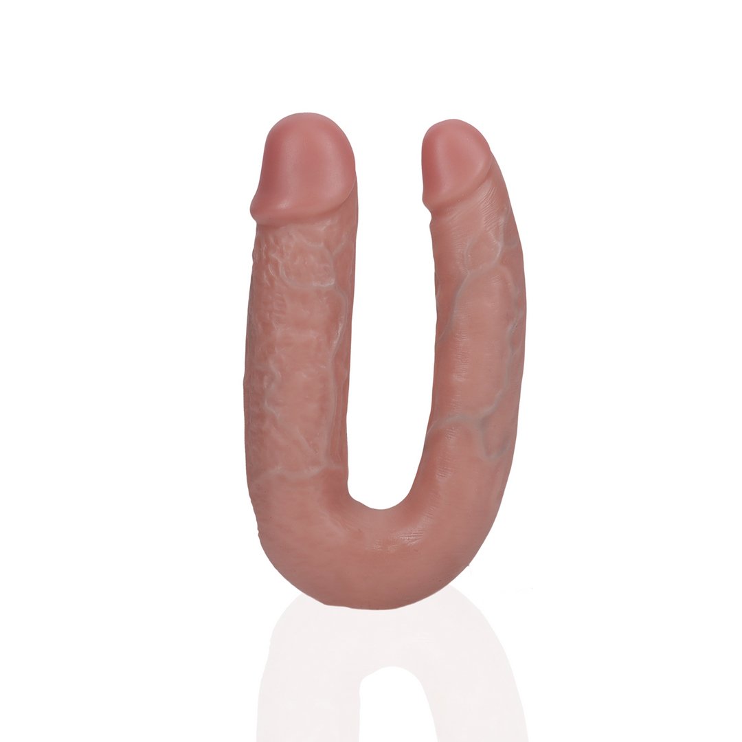 RealRock by Shots U - vormige Dubbele Dildo 12,7 cm - Vleeskleurig - EroticToyzDubbele Dildo'sRealRock by Shots