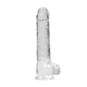 Realrock Crystal Clear - Realistische Dildo met Ballen - 23 cm - EroticToyzProducten,Toys,Dildos,Realistische Dildo's,,GeslachtsneutraalRealRock by Shots