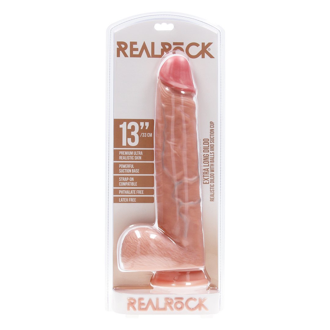 RealRock Dildo Met Ballen 33 cm - Vleeskleurig - EroticToyzRealistische Dildo'sRealRock by Shots