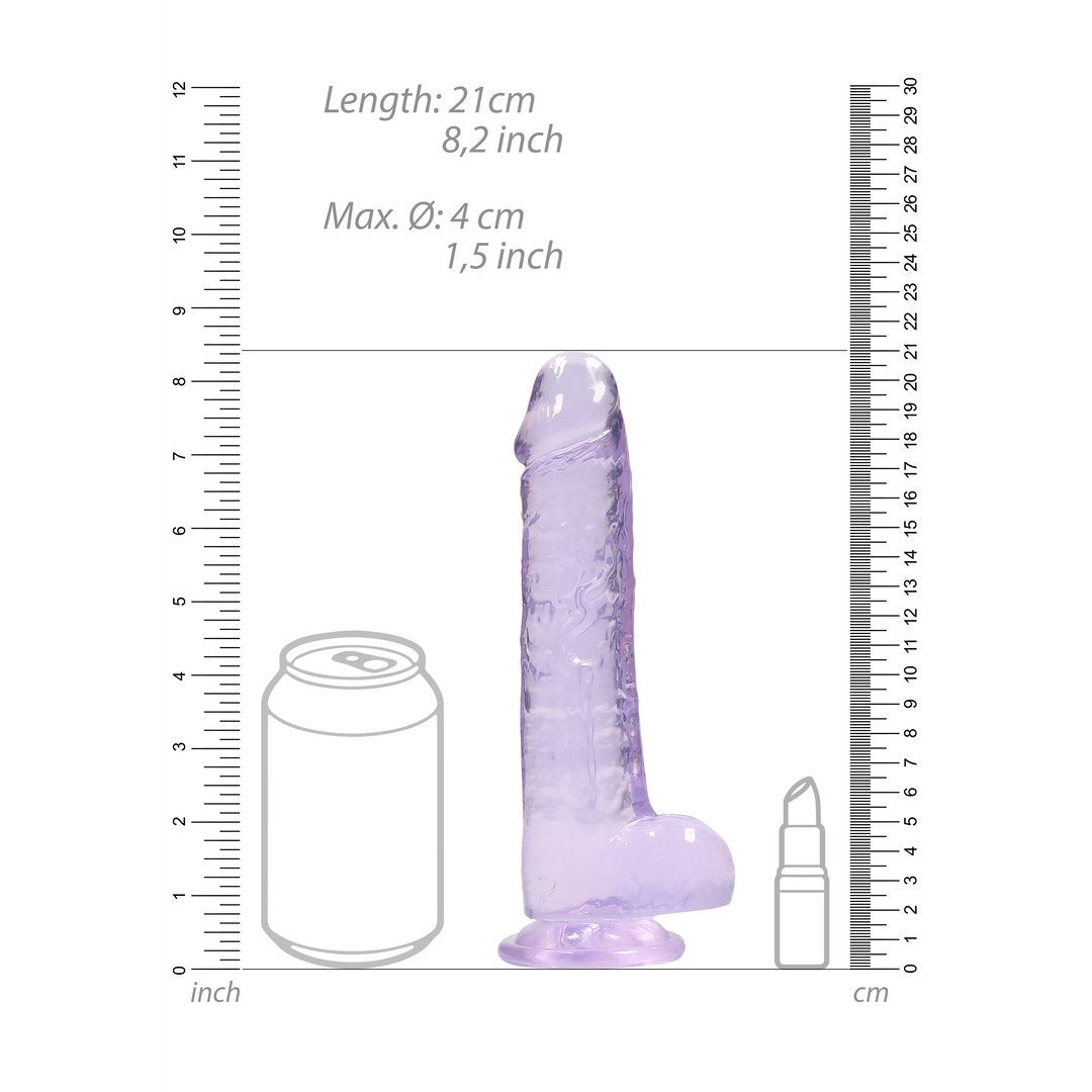 REALROCK Realistische Dildo Met Ballen 21 cm - Transparant - EroticToyzRealistische Dildo'sRealRock by Shots