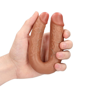 RealRock U Shaped Dubbele Dildo 12,7 cm - Tan - EroticToyzDubbele Dildo'sRealRock by Shots