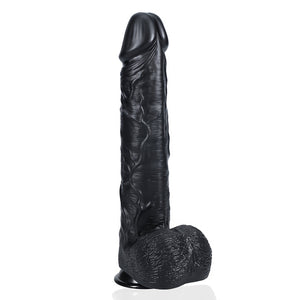 RealRock XXL Dildo Met Ballen 38 cm - Zwart - EroticToyzRealistische Dildo'sRealRock by Shots