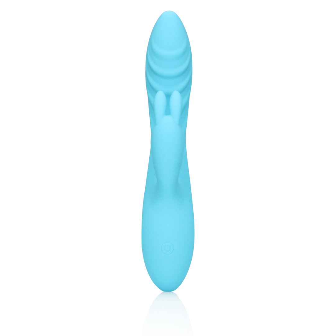 Ribbed Ultra Zachte Silicone Rabbit Vibrator - Glacial Blue - EroticToyzProducten,Toys,Vibrators,Rabbit Vibrators,,VrouwelijkLoveline by Shots