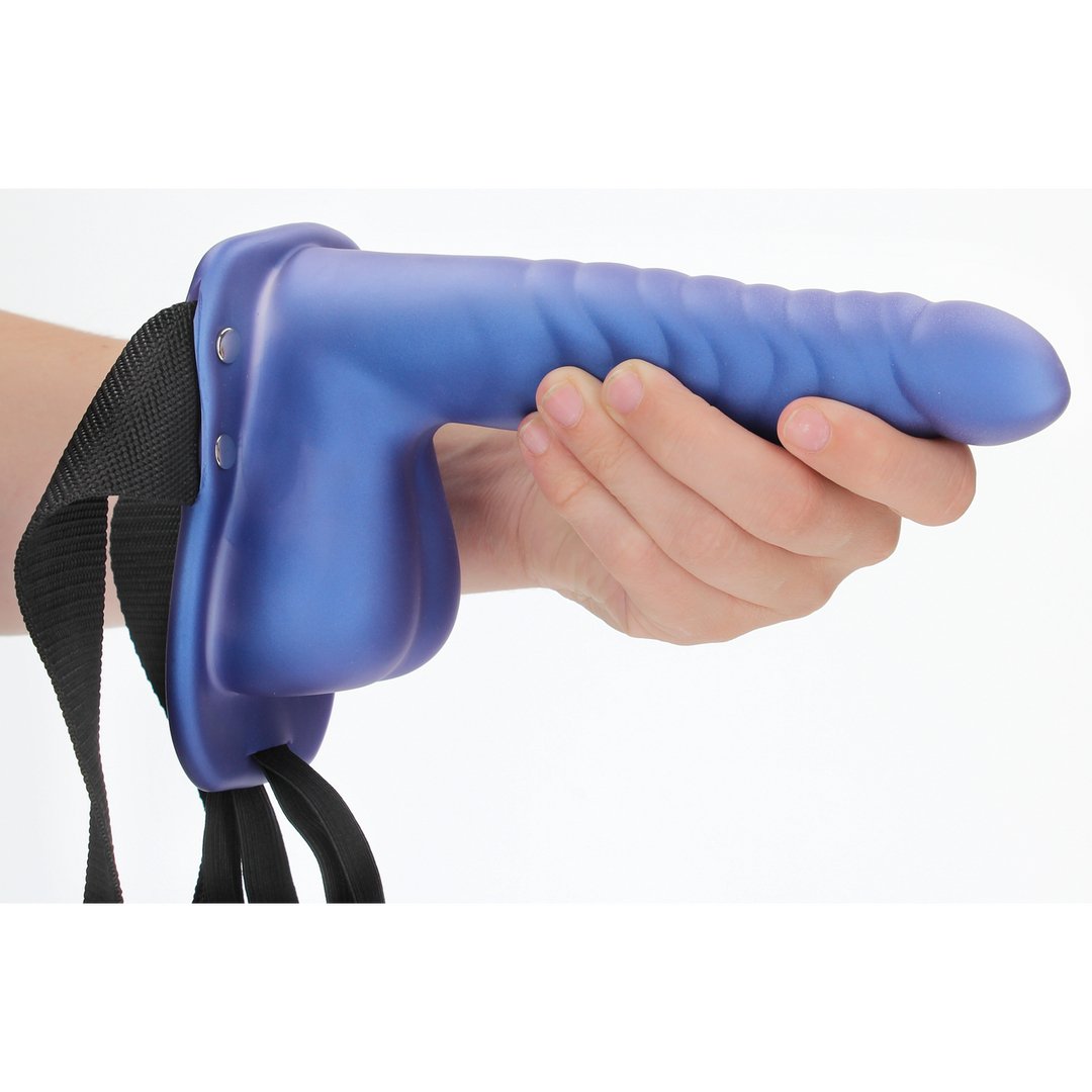 Holle Strap - on - 21 cm - Metallic Blauw - Pleasureplay HolOuch! by Shots