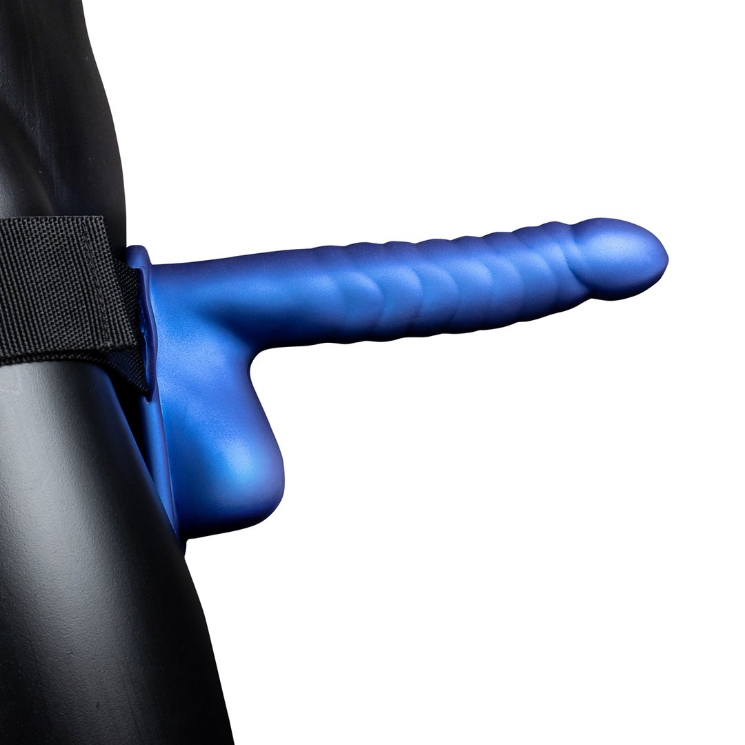 Holle Strap - on - 21 cm - Metallic Blauw - Pleasureplay HolOuch! by Shots