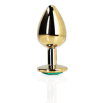 Ronde Edelsteen Anaalplug - Medium - Luxe Metalen Basis - EroticToyzProducten,Toys,Anaal Toys,Buttplugs Anale Dildo's,Buttplugs Anale Dildo's Niet Vibrerend,,Ouch! by Shots