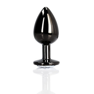 Round Gem Butt Plug Medium Gunmetal/Diamond - EroticToyzButtplugs Anale Dildo's Niet VibrerendOuch! by Shots