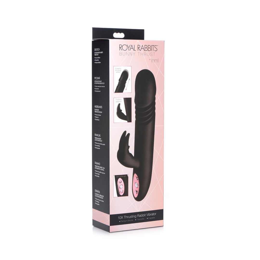 Royal Rabbits Thrusting Rabbit Vibrator - Paars - EroticToyzRabbit VibratorsXR Brands