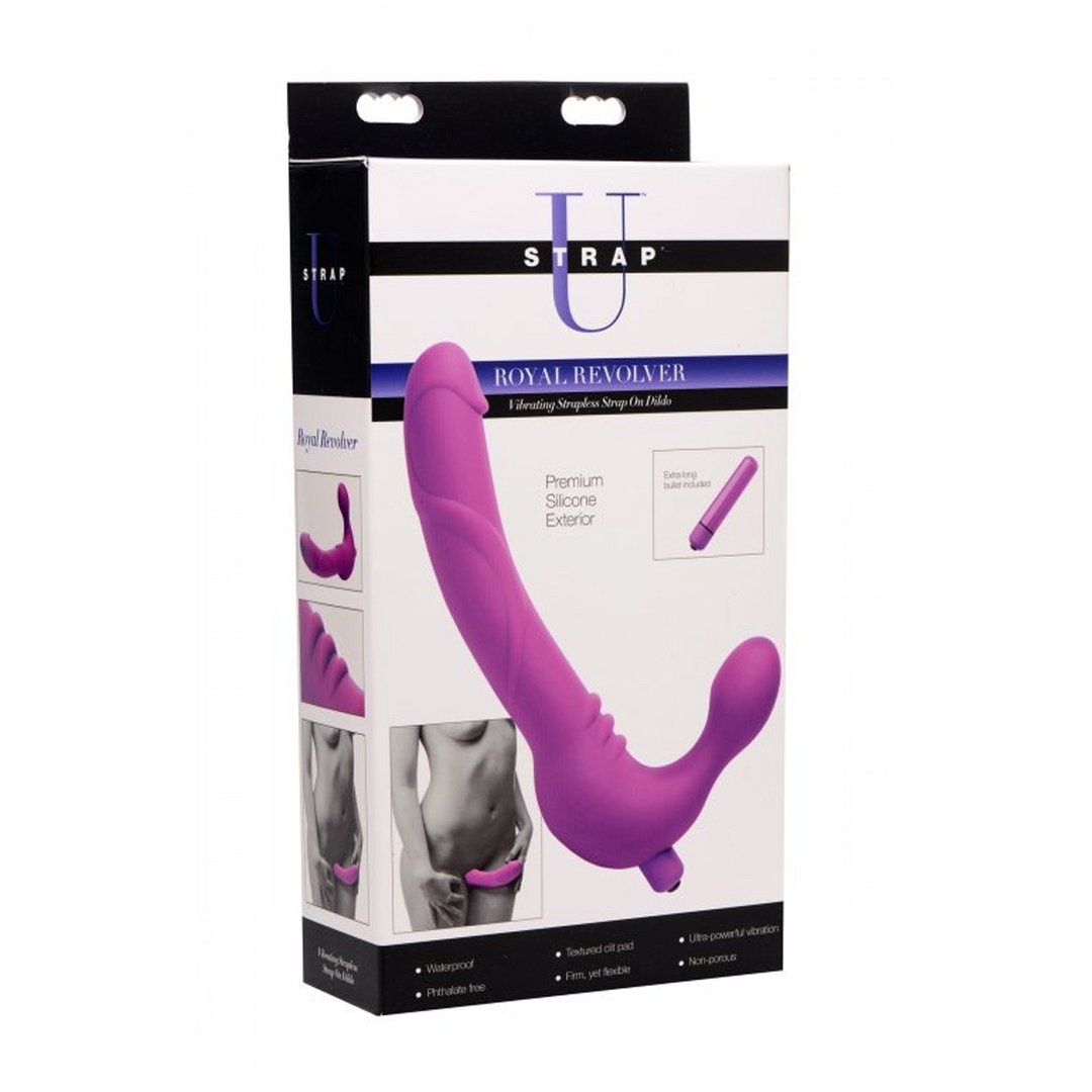 'Royal Rider Strapless Strap - On met Vibrerende Kogel - Zwart' - EroticToyzStraplessXR Brands