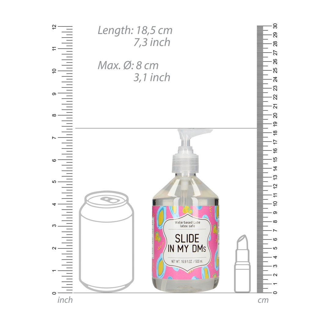 S - line Glijmiddel Op Waterbasis - Slide In My DMs - 500 ml - EroticToyzProducten,Veilige Seks, Verzorging Hulp,Glijmiddelen,Glijmiddelen op Waterbasis,,GeslachtsneutraalS - Line by Shots