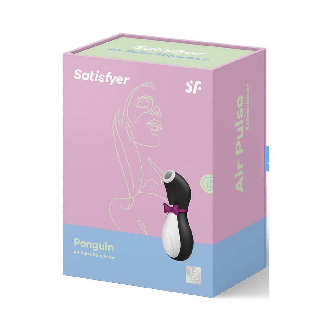 Satisfyer Penguin Air Pulse Clitoris Stimulator - Zwart/Wit - EroticToyzAir PulseSatisfyer