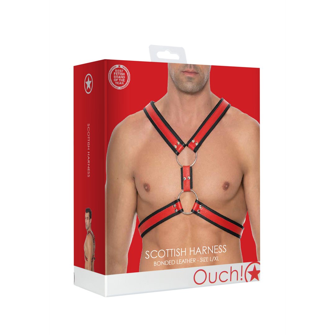 Schots Leren Bondage Harnas - XL - EroticToyzProducten,Toys,Fetish,Harnassen,,MannelijkOuch! by Shots