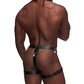 Scorpio - Imitatie Lederen Kuisheidsstring - One Size - Zwart - EroticToyzProducten,Lingerie,Lingerie voor Hem,Fetishkleding voor Hem,Strings,,MannelijkMale Power
