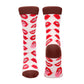 SHOTS Lip Love Sokken Uniseks EU Maat 36 - 41 - Zwart/Rood - EroticToyzSokkenSexy Socks by Shots