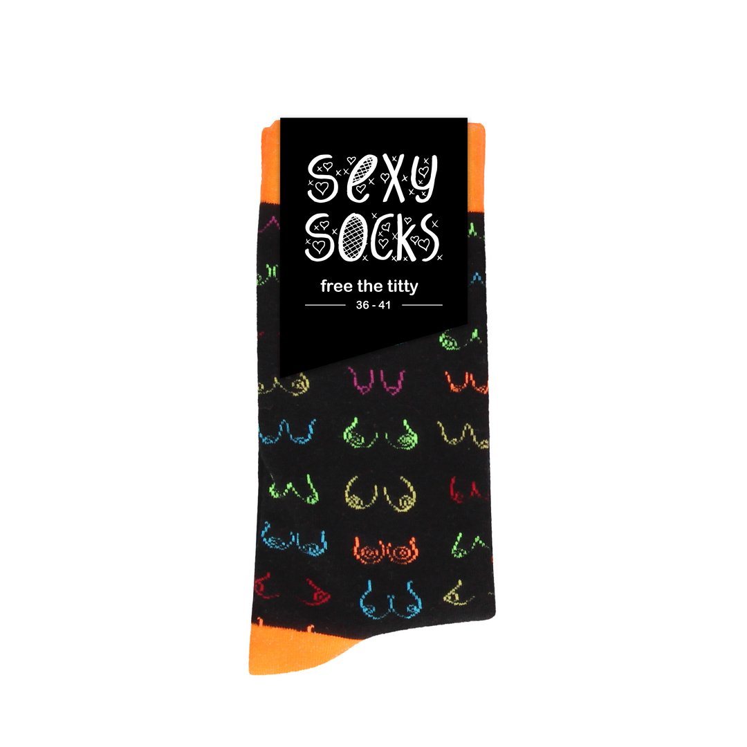 SHOTS Sexy Sokken US Maat 27,5 / EU Maat 36 - 41 - Free the Tity Edition - EroticToyzSokkenSexy Socks by Shots