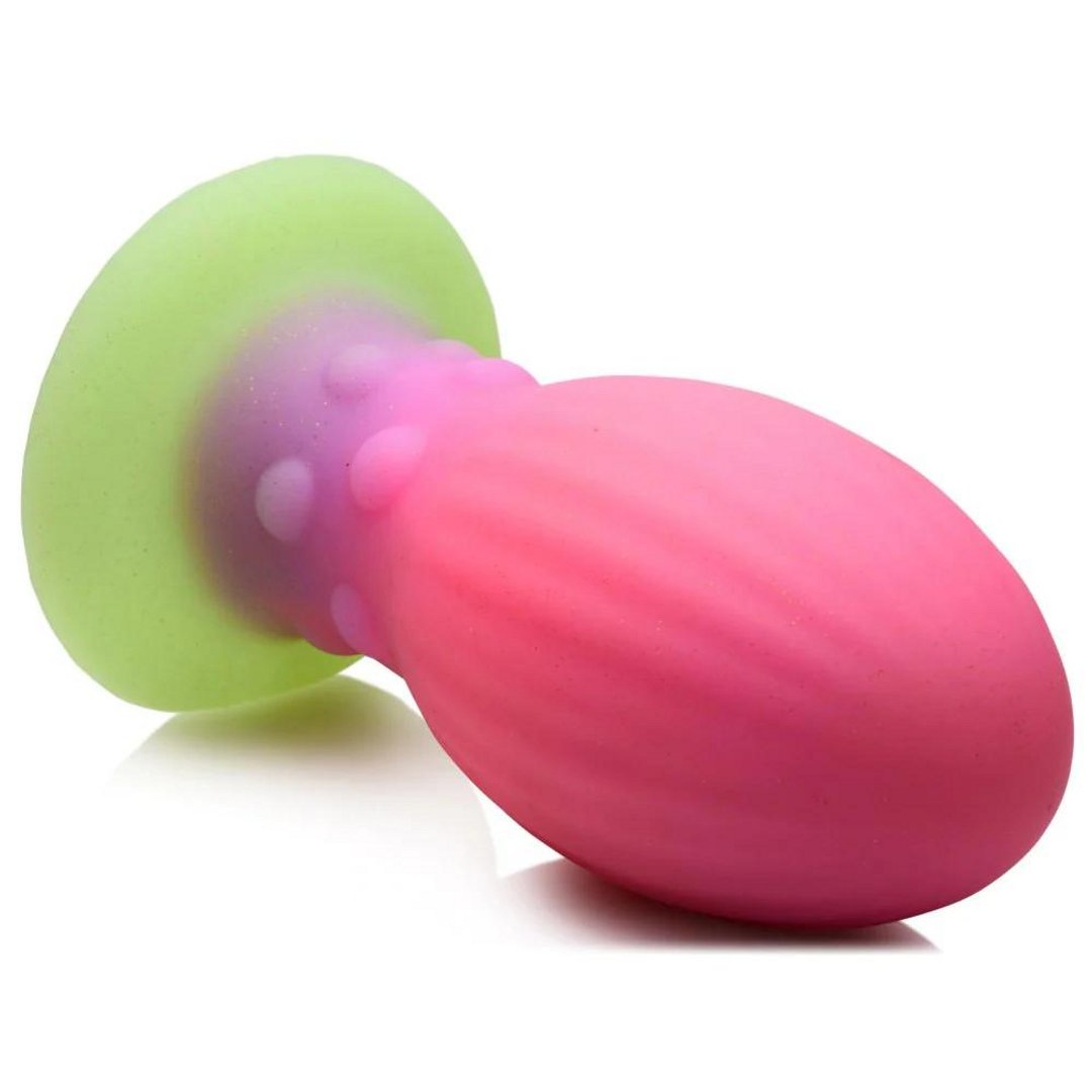 Siliconen Ei Glow - In - The - Dark XL - Roze/Paarse Glitters - EroticToyzNiet - Fallische Dildo'sXR Brands