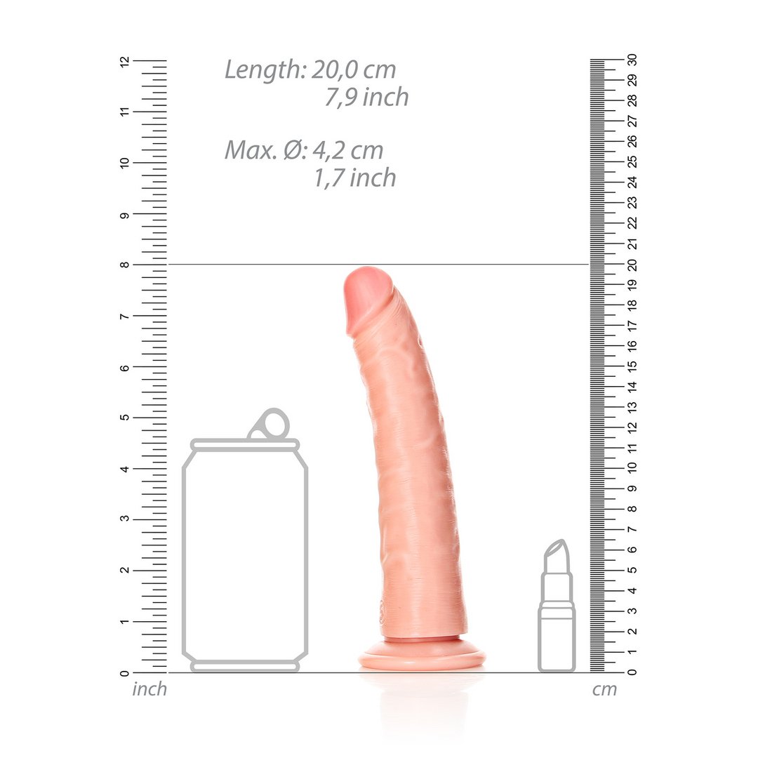 Slanke Realistische Dildo met Zuignap - 18 cm voor Ultiem Plezier - EroticToyzProducten,Toys,Dildos,Realistische Dildo's,,GeslachtsneutraalRealRock by Shots