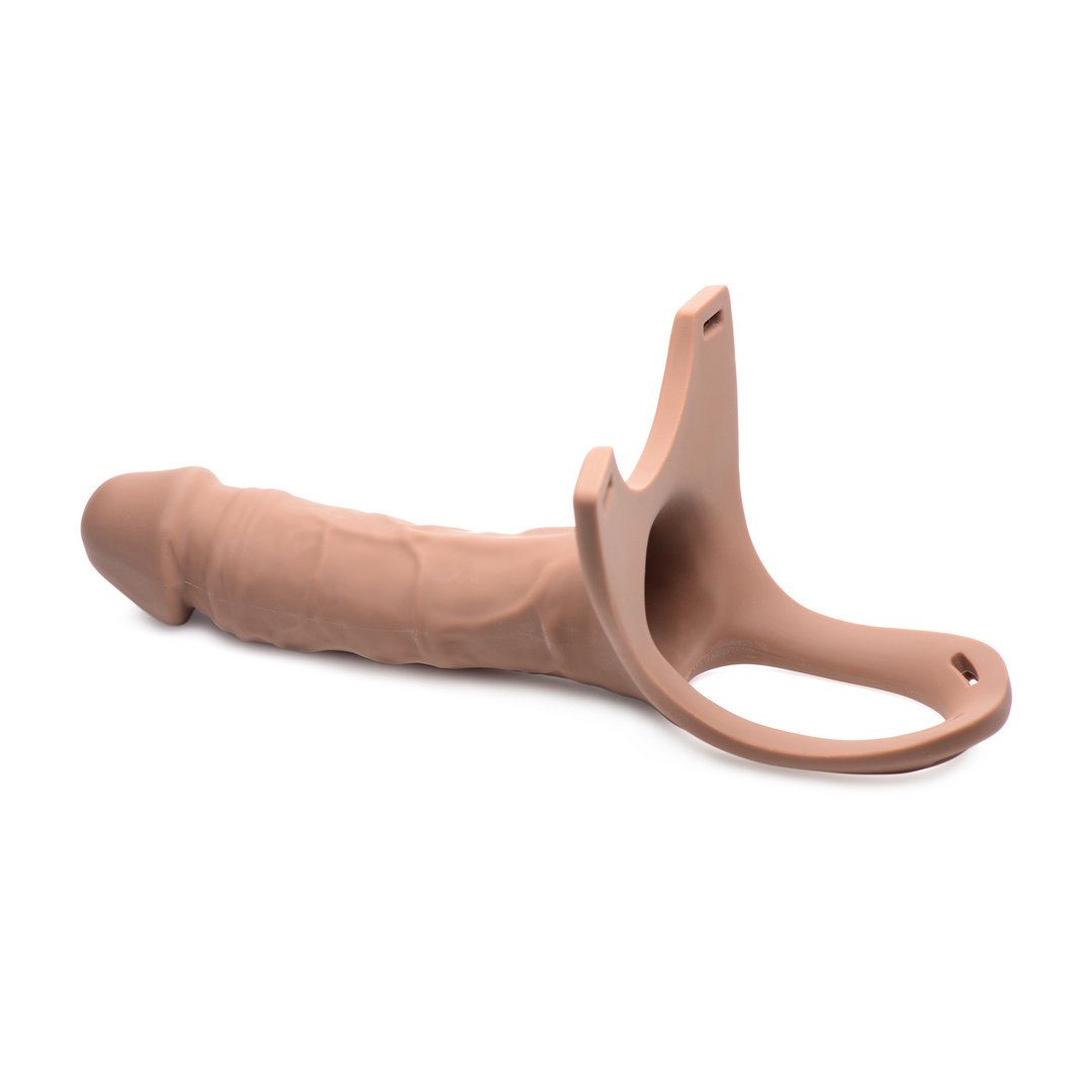 'SM Harnas met Holle Siliconen Dildo - 25,7 cm - Licht' - EroticToyzVoorbinddildo'sXR Brands