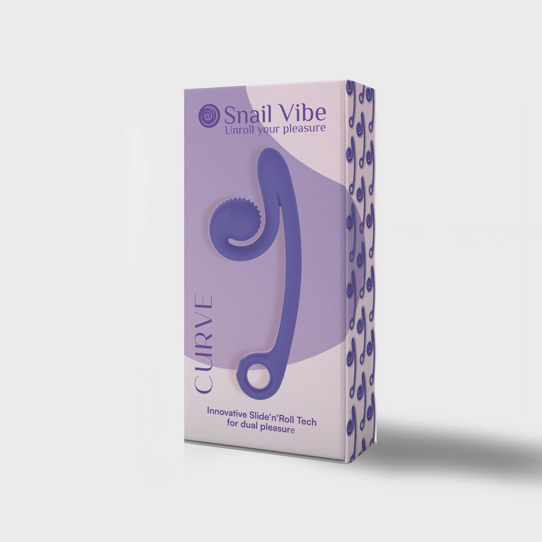 Snail Vibe Curve Dubbele Vibrator met Slide'n'Roll Technologie - Paars - EroticToyzLuxe VibratorSnail Vibe